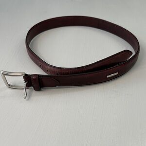 Polo Ralph Lauren Logo Genuine Leather Brown Dress Belt, 2113620-210